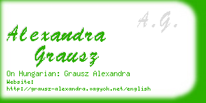 alexandra grausz business card